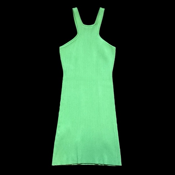 GAUGE81 Avila Ribbed Mini Halter Dress in Bright Green - Picture 5 of 9